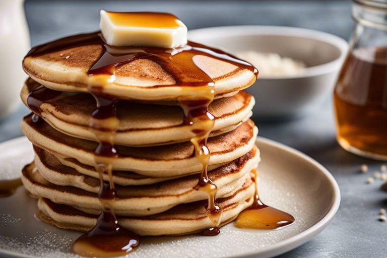 How do different types of sweeteners affect the flavor of pancakes?