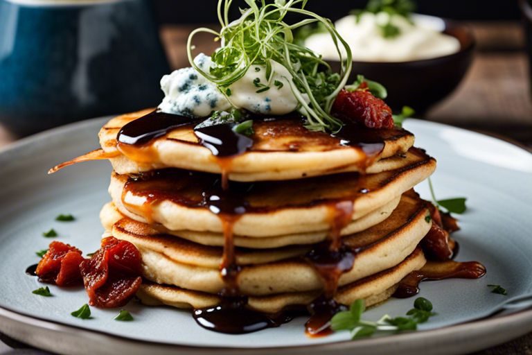 Can you share a recipe for savory pancakes with unusual ingredients?